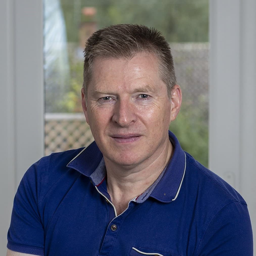 Adrian Peck in a grounded working setting